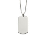 Men's Dog Tag Pendant Necklace in Tungsten with Chain